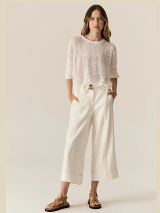 Carsen Crop Pant - Ecru