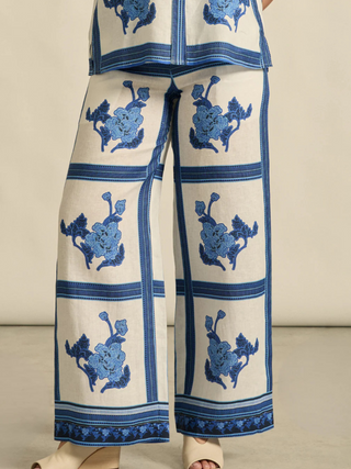 Gesture Pant-Azure Collage