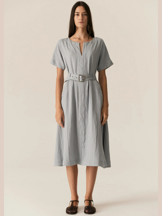 Faire Belted Dress - Sky