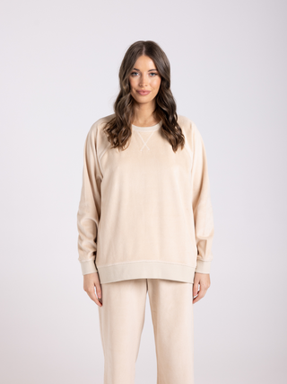 Velour Sweat - Almond