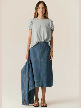 Carsen Skirt - Light Wash