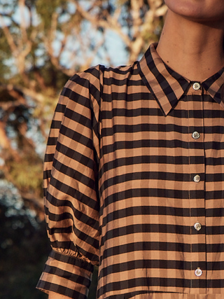 Befit Dress - Toffee Black Check