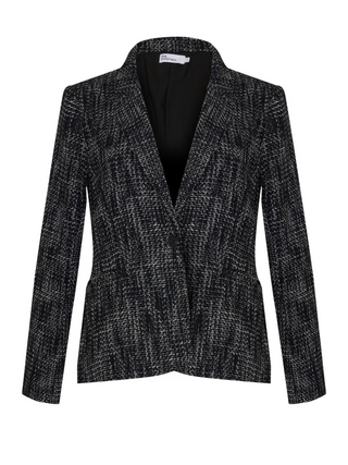 Poise Jacket - Black and White Boucle