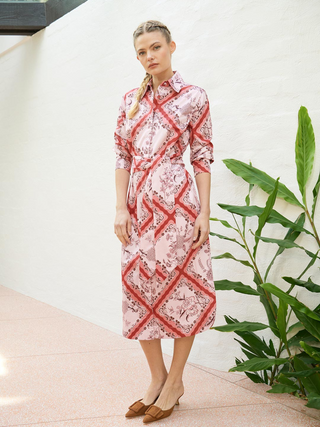 River Dahlia Ankle Dress - Pink