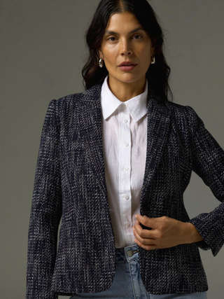 Poise Jacket - Black and White Boucle