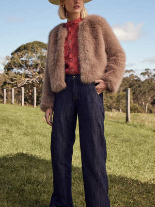Glacier Faux Fur Jacket - Mousse