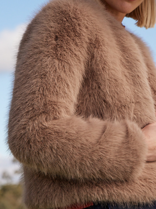 Glacier Faux Fur Jacket - Mousse