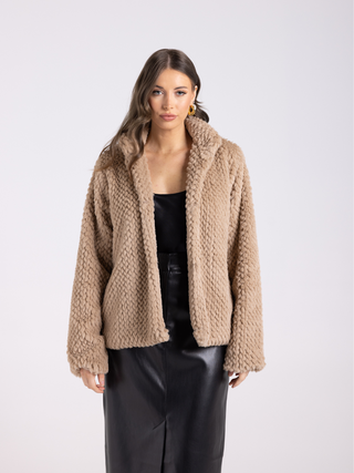 Teddy Coat Short - Oat