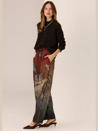 Carmel Striped Knit - Black/Chocolate