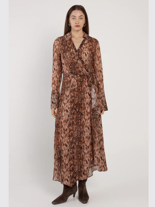 Isla Wrap Dress - Snake print