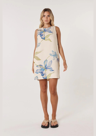 Anthea Shift Dress - White Floral