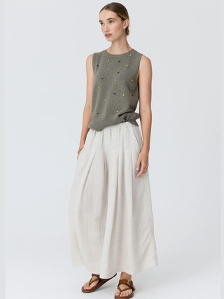Frankie Pleat Skirt - Natural