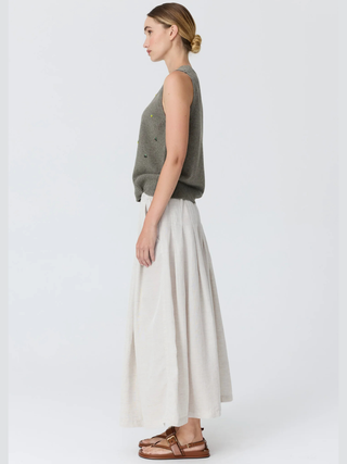 Frankie Pleat Skirt - Natural