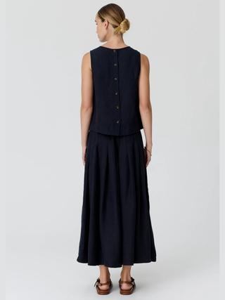 Frankie Pleat Skirt - Ink