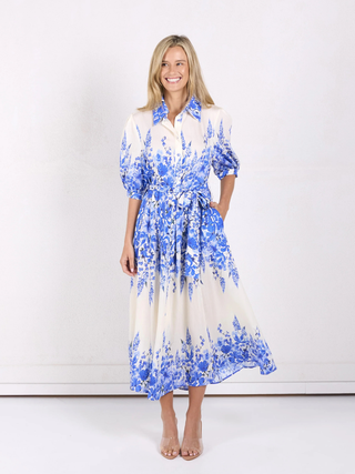 Hattie Dress - Blue Floral